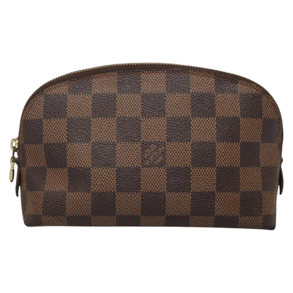 LOUIS VUITTON Damier Ebene Pochette Cosmetic PM Pouch N47516 LV Auth 140854