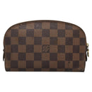 LOUIS VUITTON Damier Ebene Pochette Cosmetic PM Pouch N47516 LV Auth 140854-2