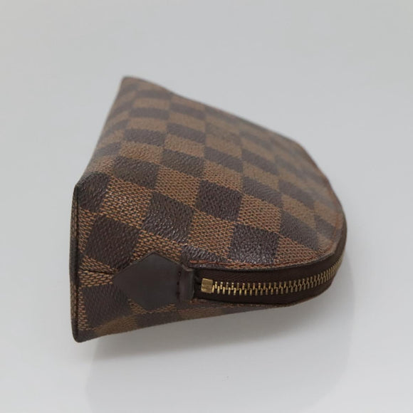 LOUIS VUITTON Damier Ebene Pochette Cosmetic PM Pouch N47516 LV Auth 140854