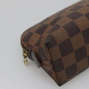 LOUIS VUITTON Damier Ebene Pochette Cosmetic PM Pouch N47516 LV Auth 140854-14