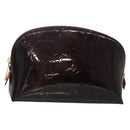 LOUIS VUITTON Monogram Vernis Pochette Cosmetic PM Amarante M91495 Auth 140856-1