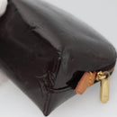 LOUIS VUITTON Monogram Vernis Pochette Cosmetic PM Amarante M91495 Auth 140856-15