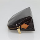 LOUIS VUITTON Monogram Vernis Pochette Cosmetic PM Amarante M91495 Auth 140856-3