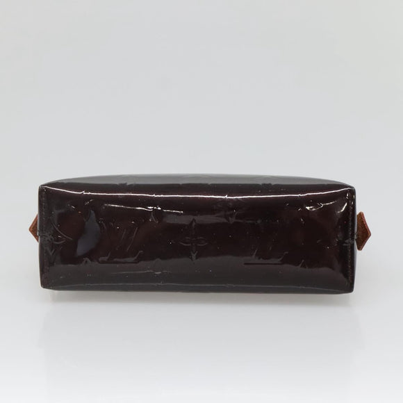 LOUIS VUITTON Monogram Vernis Pochette Cosmetic PM Amarante M91495 Auth 140856
