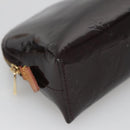 LOUIS VUITTON Monogram Vernis Pochette Cosmetic PM Amarante M91495 Auth 140856-14