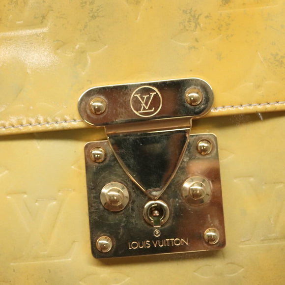 LOUIS VUITTON Monogram Vernis Spring Street Hand Bag Gris M91029 LV Auth 140857