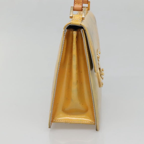 LOUIS VUITTON Monogram Vernis Spring Street Hand Bag Gris M91029 LV Auth 140857