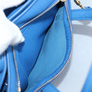 Salvatore Ferragamo Gancini Hand Bag Leather 2way Blue Gold Auth 140859V-20