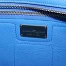 Salvatore Ferragamo Gancini Hand Bag Leather 2way Blue Gold Auth 140859V-21
