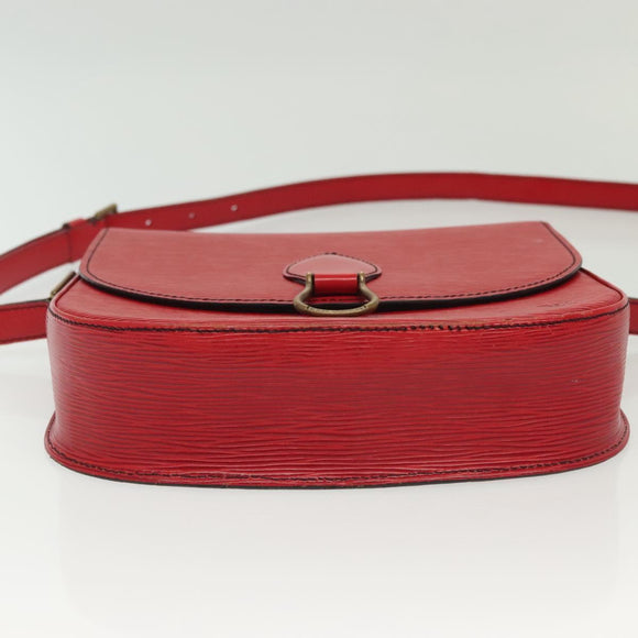 LOUIS VUITTON Epi Saint Cloud GM Shoulder Bag Red M52197 LV Auth 140860