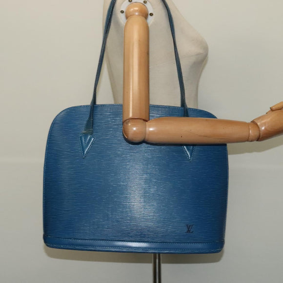LOUIS VUITTON Epi Lussac Shoulder Bag Blue M52285 LV Auth 140861