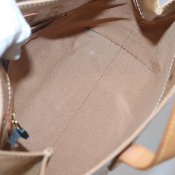 LOUIS VUITTON Monogram Vernis Reade PM Hand Bag Noisette M91334 LV Auth 140863