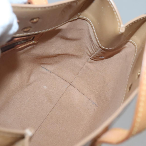 LOUIS VUITTON Monogram Vernis Reade PM Hand Bag Noisette M91334 LV Auth 140863