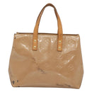 LOUIS VUITTON Monogram Vernis Reade PM Hand Bag Noisette M91334 LV Auth 140863-13