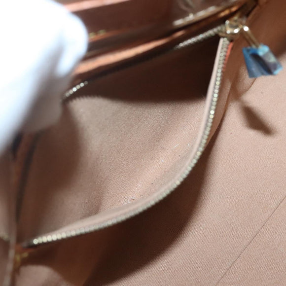 LOUIS VUITTON Monogram Vernis Reade PM Hand Bag Noisette M91334 LV Auth 140863