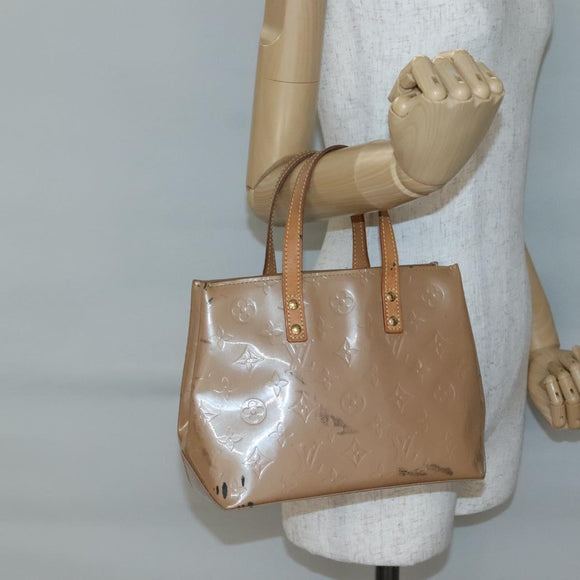 LOUIS VUITTON Monogram Vernis Reade PM Hand Bag Noisette M91334 LV Auth 140863