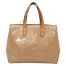 LOUIS VUITTON Monogram Vernis Reade PM Hand Bag Noisette M91334 LV Auth 140863-2