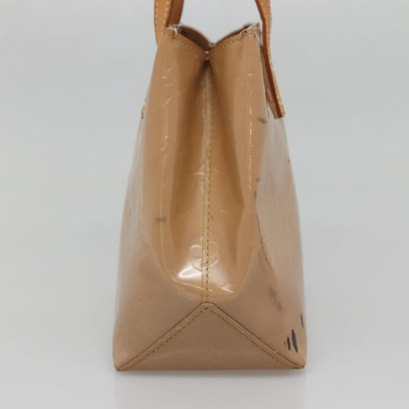 LOUIS VUITTON Monogram Vernis Reade PM Hand Bag Noisette M91334 LV Auth 140863