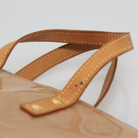 LOUIS VUITTON Monogram Vernis Reade PM Hand Bag Noisette M91334 LV Auth 140863