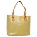 LOUIS VUITTON Monogram Vernis Houston Hand Bag Gris M91053 LV Auth 140865-1