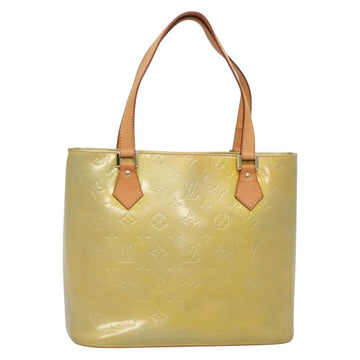 LOUIS VUITTON Monogram Vernis Houston Hand Bag Gris M91053 LV Auth 140865