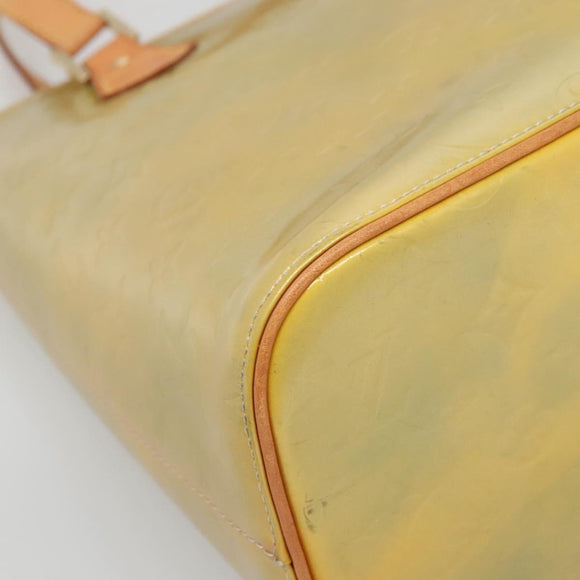 LOUIS VUITTON Monogram Vernis Houston Hand Bag Gris M91053 LV Auth 140865