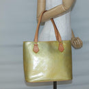 LOUIS VUITTON Monogram Vernis Houston Hand Bag Gris M91053 LV Auth 140865-23