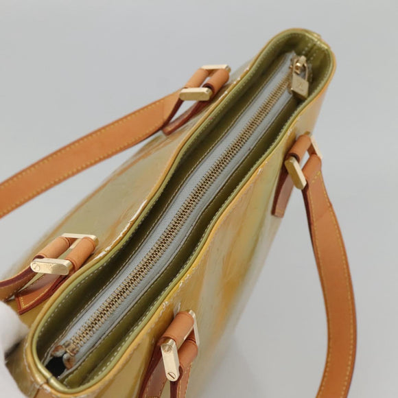 LOUIS VUITTON Monogram Vernis Houston Hand Bag Gris M91053 LV Auth 140865