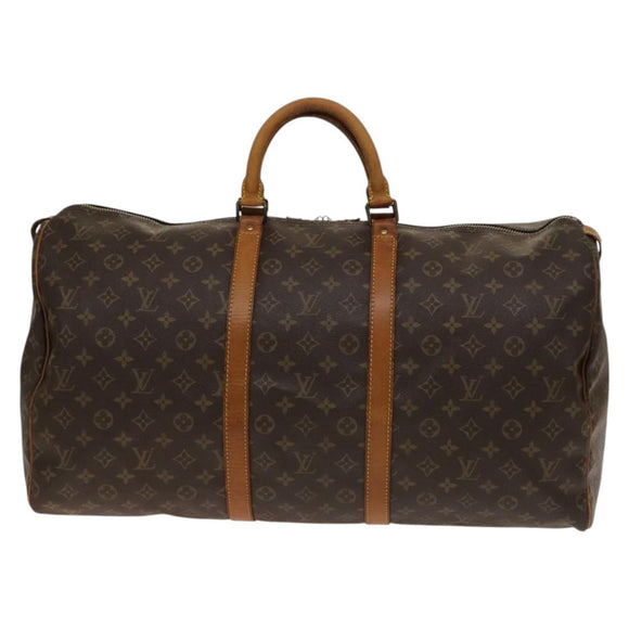 LOUIS VUITTON Monogram Keepall 55 Boston Bag M41424 LV Auth 140879