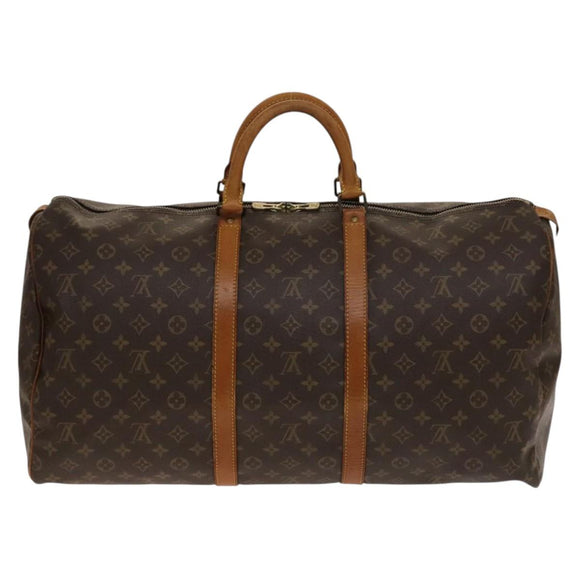 LOUIS VUITTON Monogram Keepall 55 Boston Bag M41424 LV Auth 140879