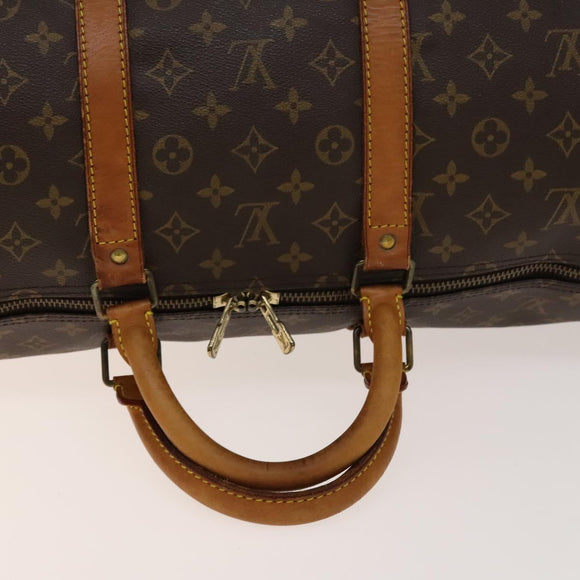 LOUIS VUITTON Monogram Keepall 55 Boston Bag M41424 LV Auth 140879