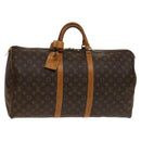LOUIS VUITTON Monogram Keepall 55 Boston Bag M41424 LV Auth 140880-1