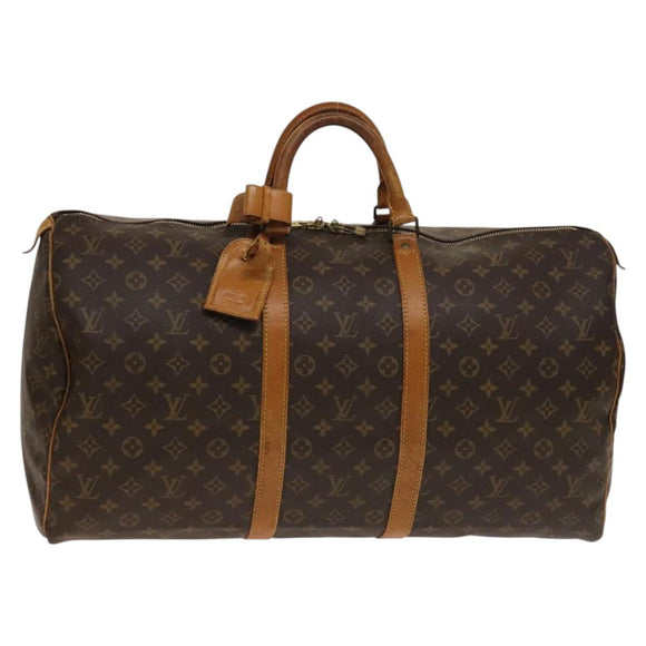 LOUIS VUITTON Monogram Keepall 55 Boston Bag M41424 LV Auth 140880