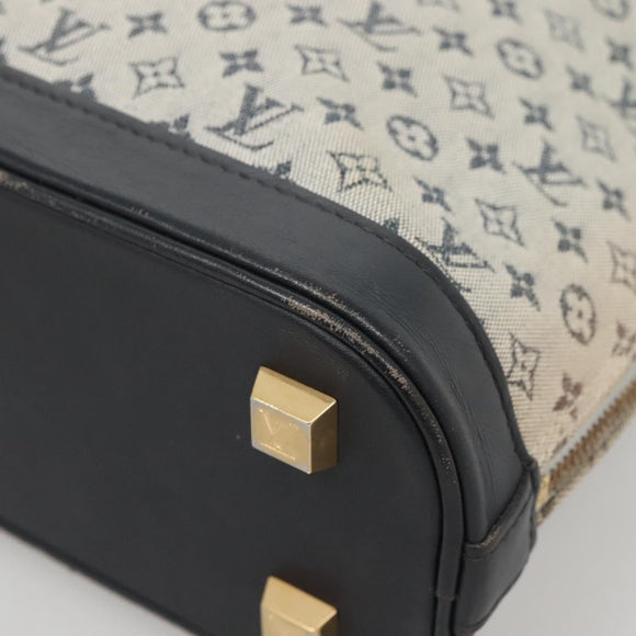 LOUIS VUITTON Monogram Mini Alma Haut Hand Bag Blue M92202 LV Auth 140886