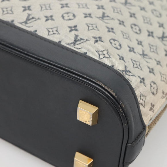 LOUIS VUITTON Monogram Mini Alma Haut Hand Bag Blue M92202 LV Auth 140886