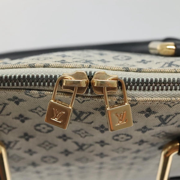 LOUIS VUITTON Monogram Mini Alma Haut Hand Bag Blue M92202 LV Auth 140886