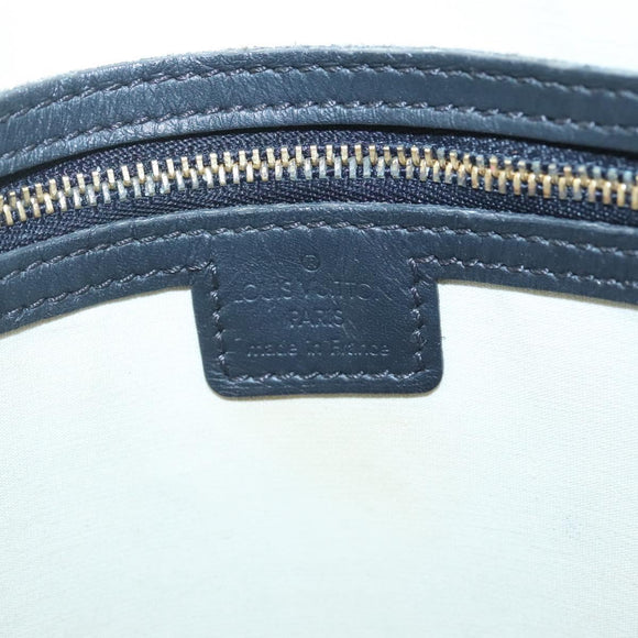 LOUIS VUITTON Monogram Mini Alma Haut Hand Bag Blue M92202 LV Auth 140886