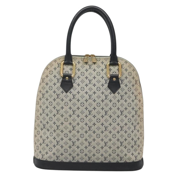 LOUIS VUITTON Monogram Mini Alma Haut Hand Bag Blue M92202 LV Auth 140886