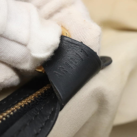 LOUIS VUITTON Monogram Mini Alma Haut Hand Bag Blue M92202 LV Auth 140886