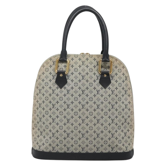 LOUIS VUITTON Monogram Mini Alma Haut Hand Bag Blue M92202 LV Auth 140886