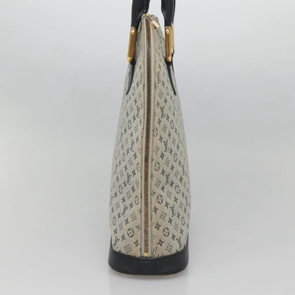 LOUIS VUITTON Monogram Mini Alma Haut Hand Bag Blue M92202 LV Auth 140886