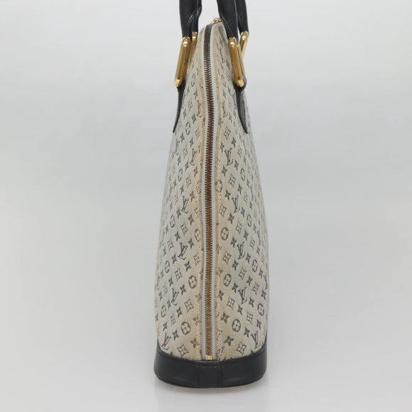 LOUIS VUITTON Monogram Mini Alma Haut Hand Bag Blue M92202 LV Auth 140886