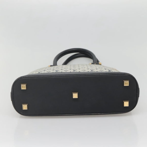 LOUIS VUITTON Monogram Mini Alma Haut Hand Bag Blue M92202 LV Auth 140886