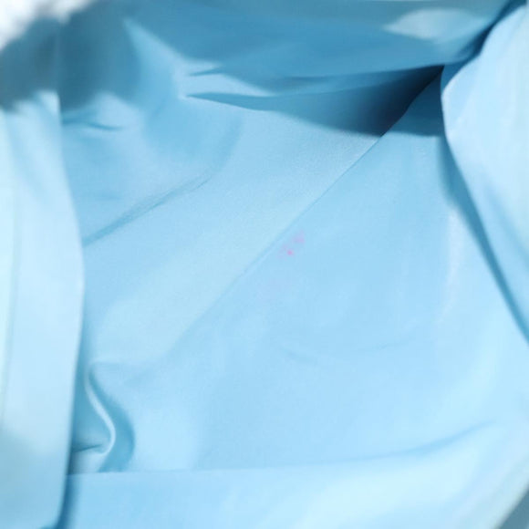 CHANEL New Travel Line Tote Bag Nylon Light Blue Silver CC Auth 140891