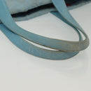 CHANEL New Travel Line Tote Bag Nylon Light Blue Silver CC Auth 140891-7