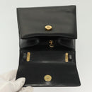 Salvatore Ferragamo Gancini Hand Bag Leather Black Gold Auth 140892-14