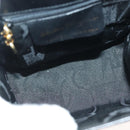 Salvatore Ferragamo Gancini Hand Bag Leather Black Gold Auth 140892-16