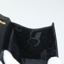 Salvatore Ferragamo Gancini Hand Bag Leather Black Gold Auth 140892-17