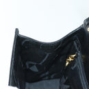 Salvatore Ferragamo Gancini Hand Bag Leather Black Gold Auth 140892-18