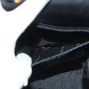 Salvatore Ferragamo Gancini Hand Bag Leather Black Gold Auth 140892-19